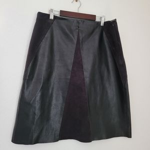 Premise Studio faux leather and suede skirt